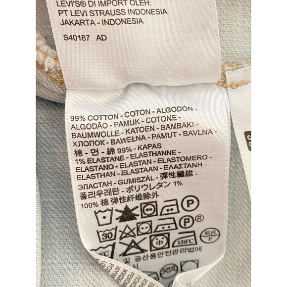 LEVI STRAUSS Women's M Denim Jacket Light Wash Blue Trucker Western Cowgirl Moto - Picture 11 of 11